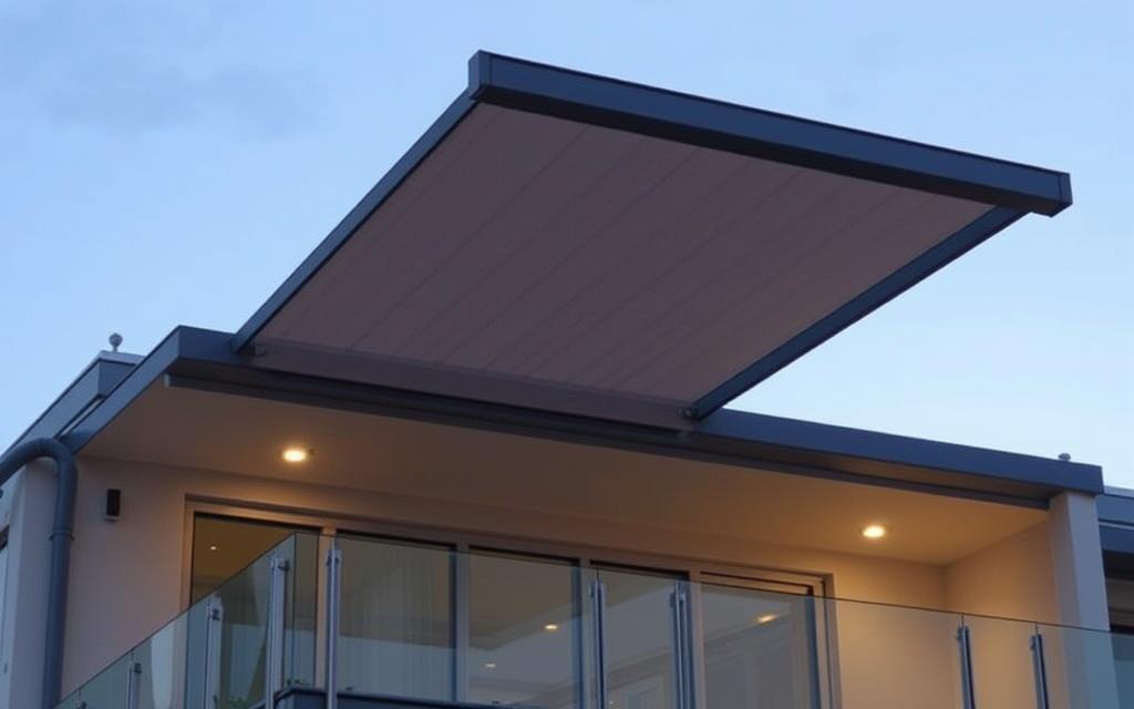 nowoczesne zadaszenie balkonu