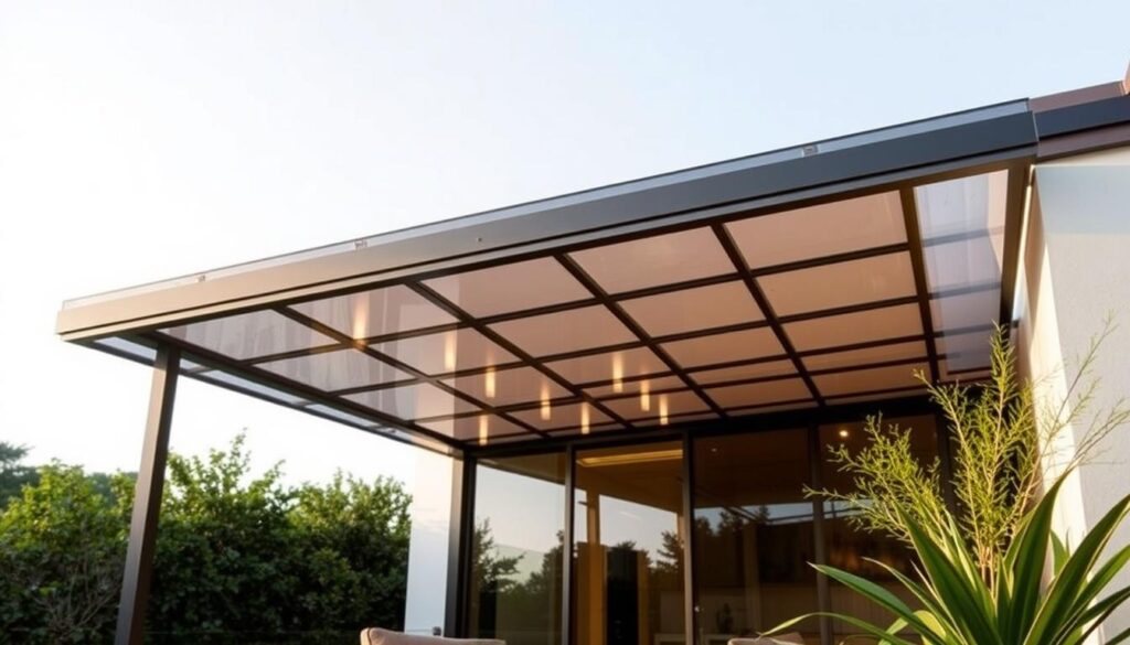 Eleganckie szklane zadaszenie Eleganckie szklane zadaszenie